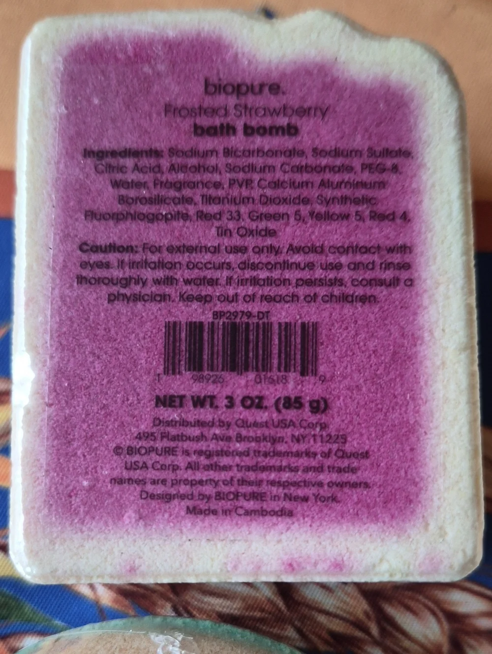 BIOPURE -- 4 PC BATH FIZZERS Bundle🚿Hazelnut Sprinkle & Frosted Strawberry